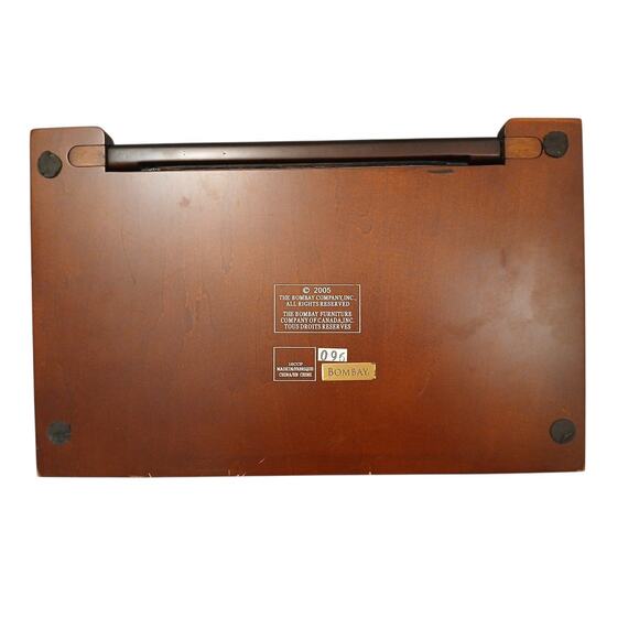 2005 Bombay Company Jewelry Chest 15x9 Compartment Drawers Cherry Wood Vintage - Picture 15 of 16